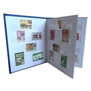 Vintage Vietnam Stamp Collection Album Post War Ho Chi Minh Communist 48 Assort.